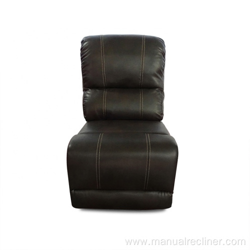 High quality Solid Wood Leather Recliner Corner Sofa